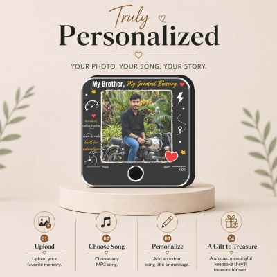 Personalized Gift for Brother, Custom Musical Fridge Magnet My Brother My Greatest Blessing Keepsake, Birthday Gift for Brother, Emotional & Meaningful Gift for Brother from Sister